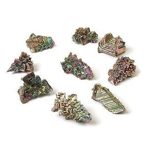 5 Bismuth Crystals collection, 30-45g authentic laboratory made, jewelry